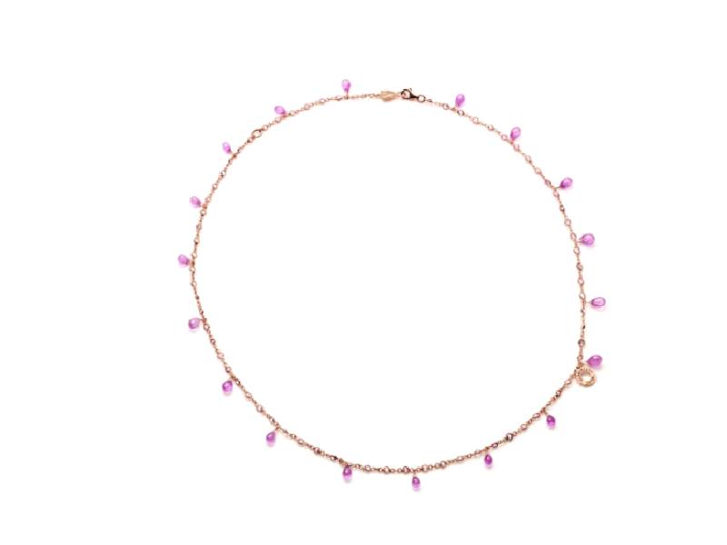 ROSE GOLD NECKLACE WITH PINK SAPPHIRES ACCESSORI CHANTECLER 34848